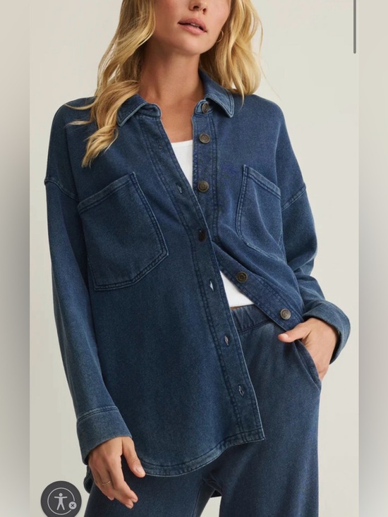 Z Supply Jackets & Blazers - Z Supply Indigo Denim Button-Up Jacket